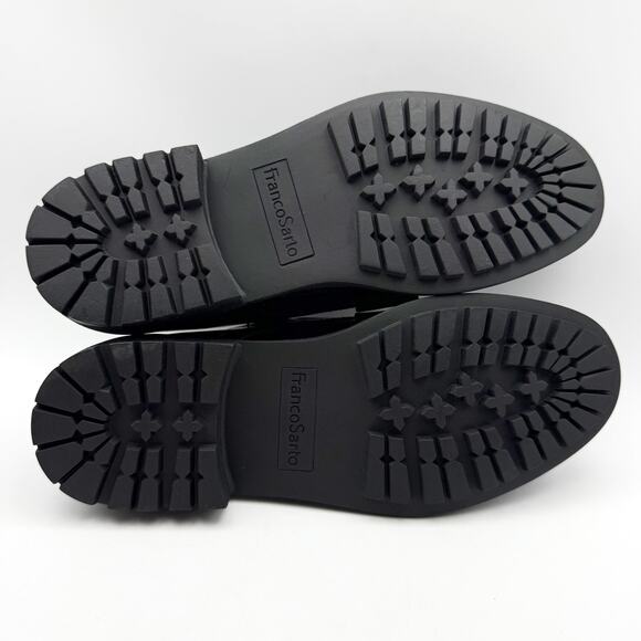 Franco Sarto Womens Sendra Lug Sole Derby Shoes US 6 M Black Patent Leather NWOB - Picture 11 of 12